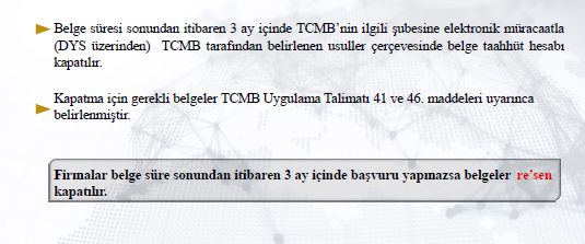 VRHİB Taahhüdünün Kapatılması